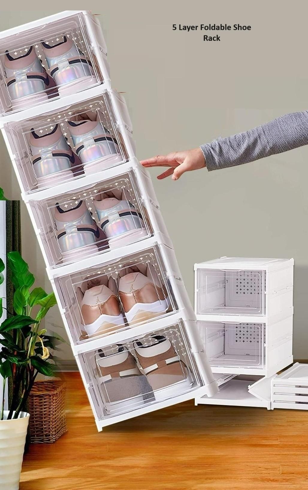 5 Layer Foldable Shoe Rack-Organizer